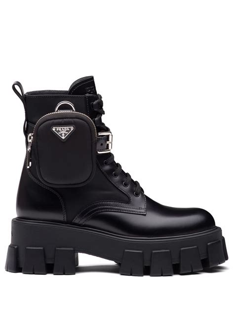 botas prada mujer|prada combat boots with pouch.